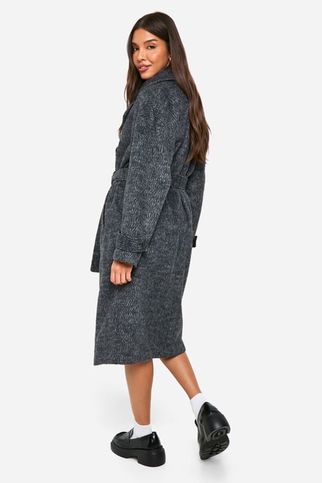Brushed Oversized Wool Look Coat