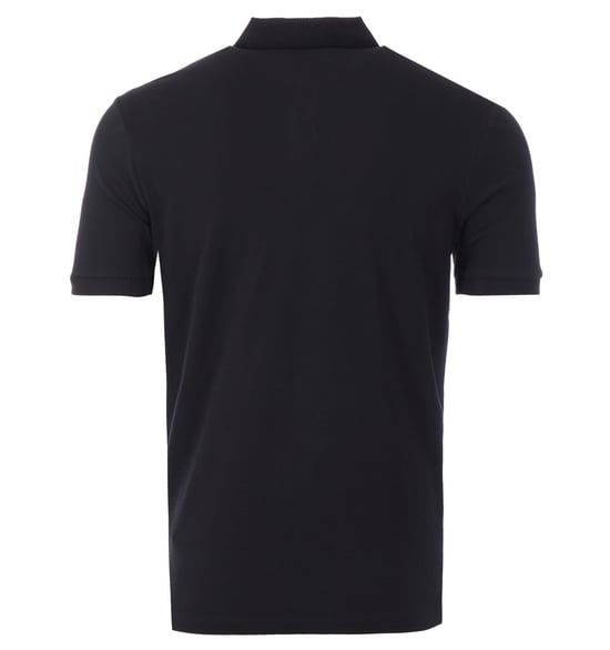 HUGO Logo Patch Sustainable Slim Fit Polo Shirt - Black