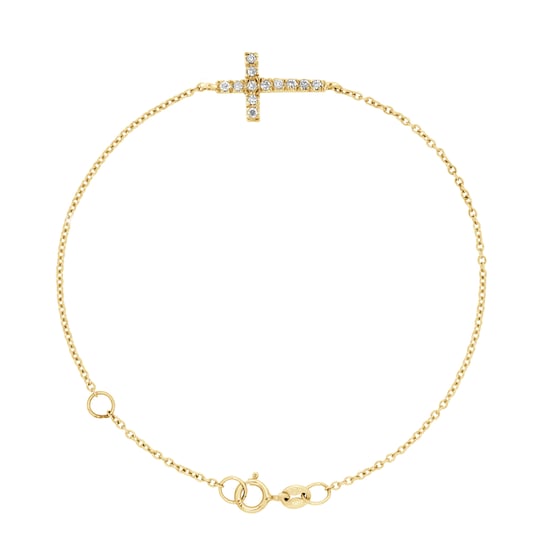 DIADEMA - Bracelet - Yellow Gold - Diamonds - White