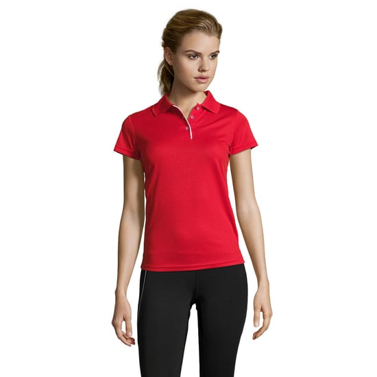 SOLS Dames/dames Performer korte mouw Pique Polo Shirt (Rood) - Image 5