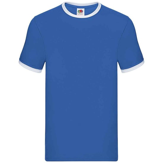Fruit of the Loom Heren Ringer Contrast T-shirt (Koningsblauw/Wit) - Image 1