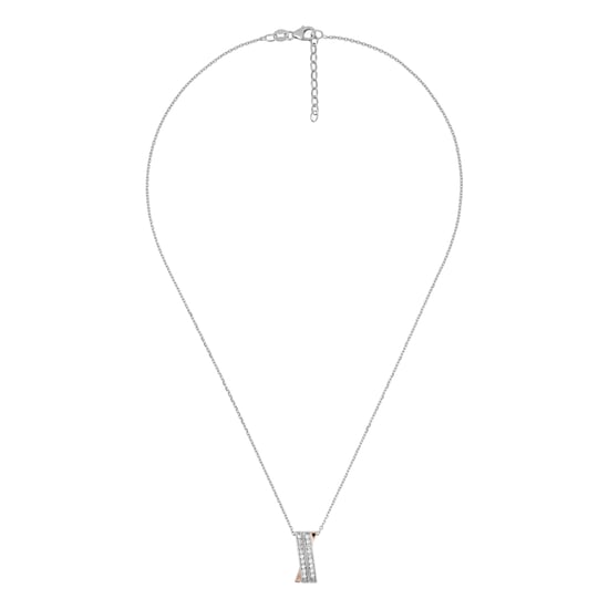 Orphelia Women's 925 Sterling Silver Chain with Pendant - Silver/Rose ZH-4833