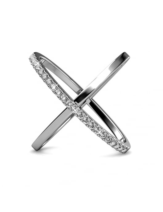 X Duo Ring - Silver och kristall - Image 4