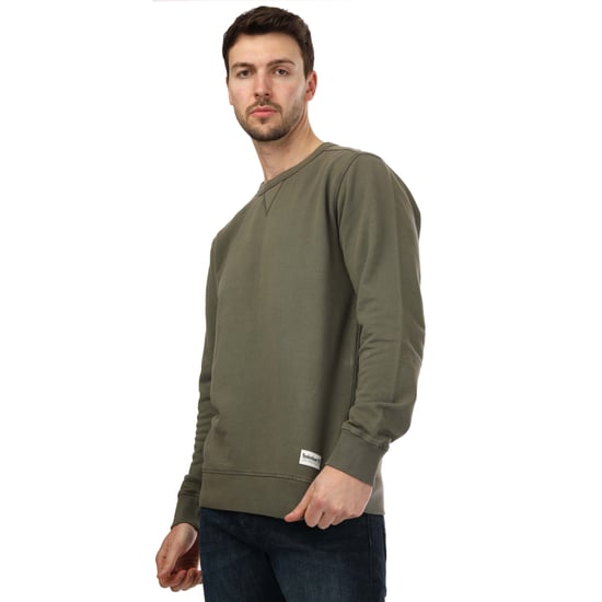 Men's Timberland Crew Sweatshirt in Khaki