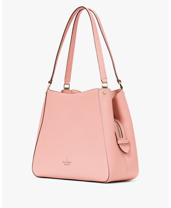 Leila Pebbled Leather Medium Triple Compartment Shoulder Bag
