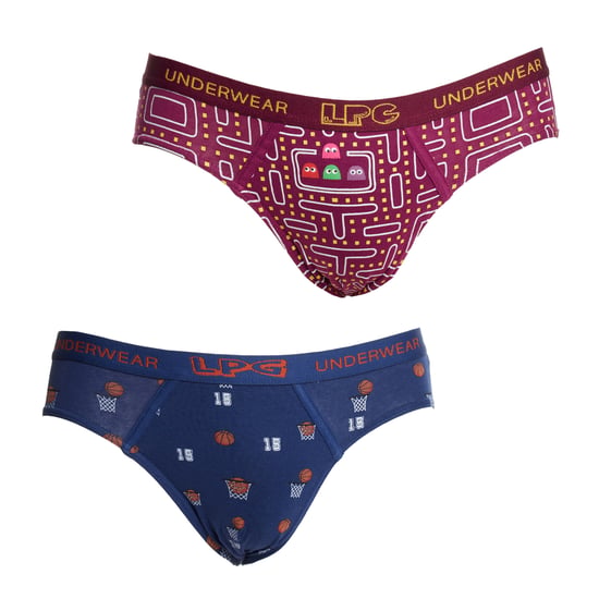 Pack of 2 LPG2018 boys' breathable fabric briefs with anatomical front