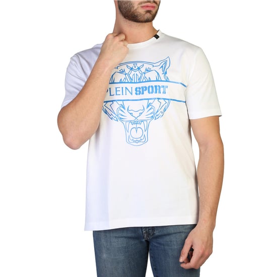 Plein Sport Vit Bomull Herr T-shirt - Image 1