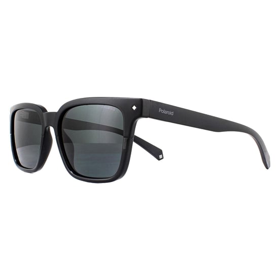 Polaroid Square Unisex Black Grey Polarized Sunglasses