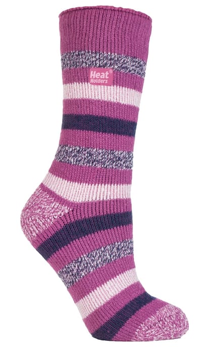 Heat Holders - Ladies Patterned Winter Warm Thermal Socks 4-8 UK - Image 1