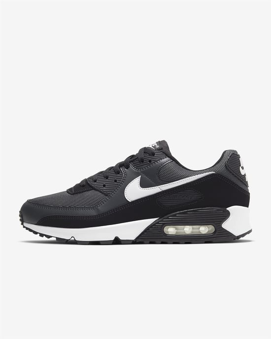 Nike Air Max 90 Trainers Dark Smoke Grey/Black/White