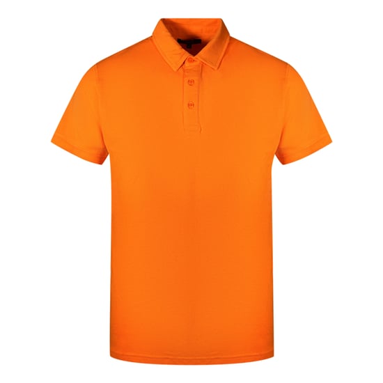 Cavalli Class Brand Logo Orange Polo Shirt - Image 1