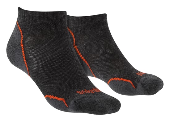 Bridgedale - Mens Hiking Merino Low Socks - Anthracite / Orange - Image 1