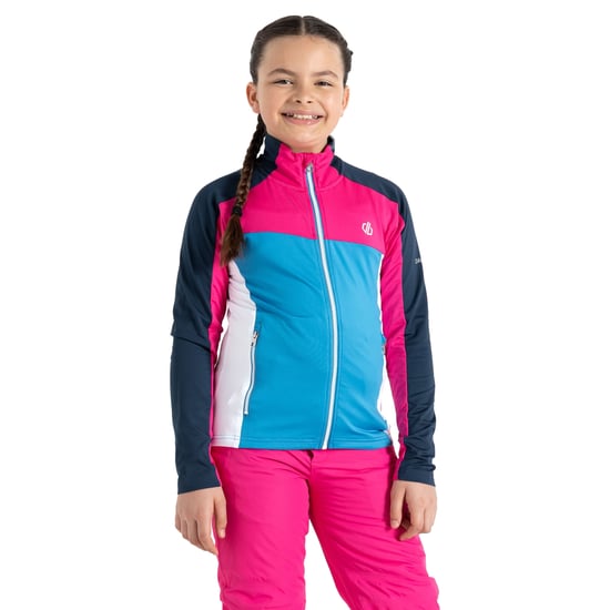 Dare 2B Childrens/Kids Emergent Core Stretch Midlayer (Swedish Blue/Pure Pink) - Image 4