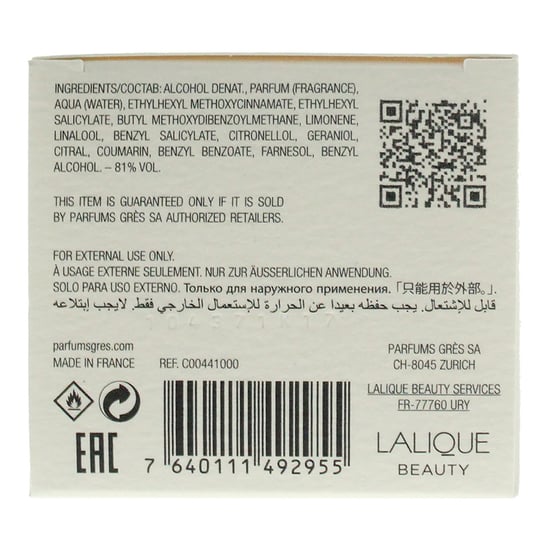 Gres Cabotine Gold Eau de Toilette 100ml Spray For Her