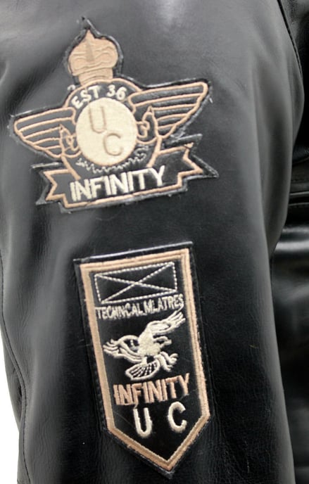 Cow Hide Detachable Collar Leather Flight Bomber Jacket