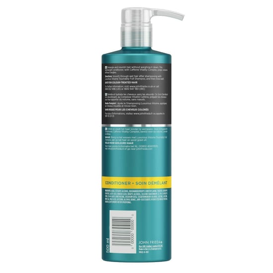 John Frieda Luxurious Volume Touchably Full Hair Shampoo & Conditioner 500ml Duo Pack