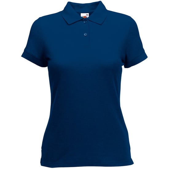 Fruit Of The Loom Womens Lady-Fit 65/35 Short Sleeve Polo Shirt (Navy) - Image 1