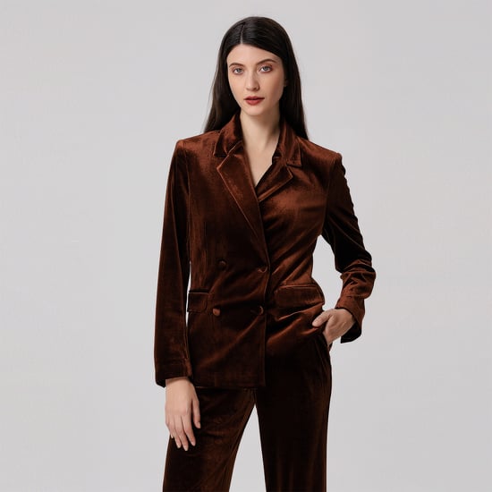 Fluwelen blazer met dubbele rij knopen - Image 2
