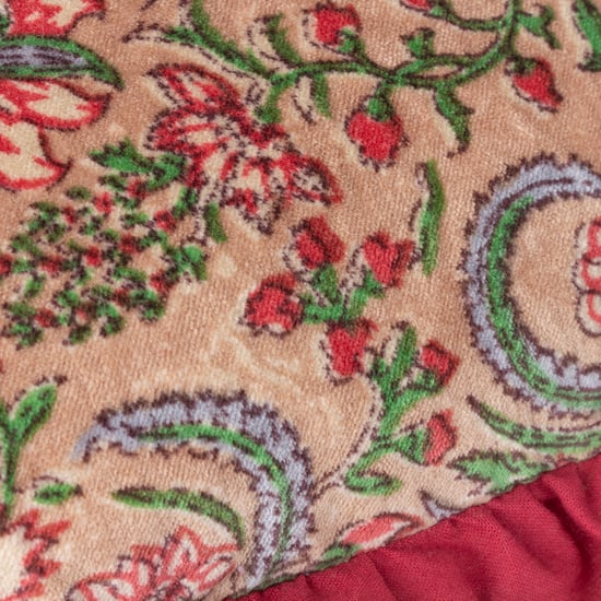 Paoletti Haven Floral Cotton Velvet Polyester Filled Cushion - Image 4