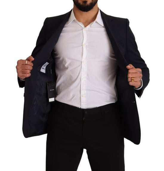 Dolce & Gabbana Herrar Mörkblå Enkelknäppt Kappa MARTINI Blazer - Image 5