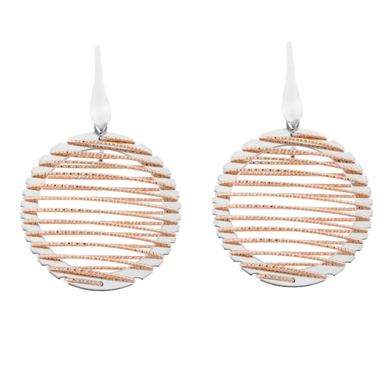 Orphelia 'Zelia' Women's 925 Sterling Silver Drop Earrings - Silver/Rose ZO-7180 - Image 3