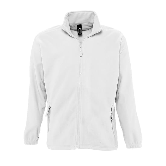 SOLS Heren North Full Zip Outdoor Fleece Jacket (Wit) - Image 1