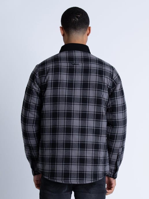 Luke 1977 Men's Ellan Valley Regular Fit Overshirt in Grey