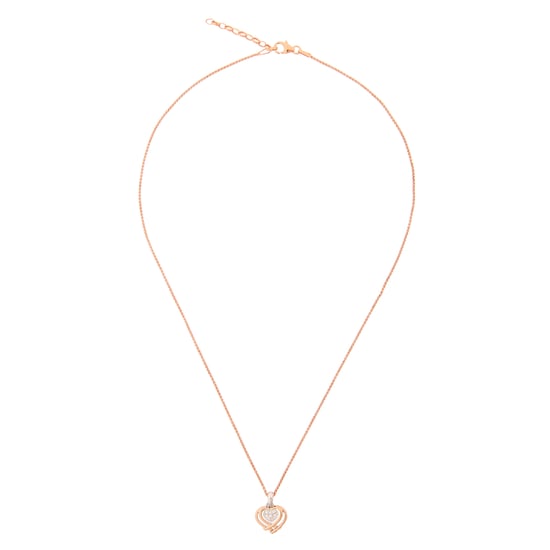 Orphelia 'Anni' Women's 925 Sterling Silver Chain with Pendant - Silver/Rose zh-7368 RG - Image 2