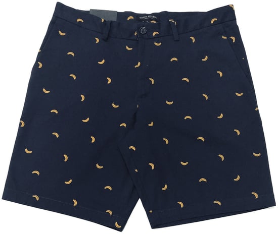 Banana Republic Men's Slim Stretch Cotton Aiden Shorts in Navy Banana Print