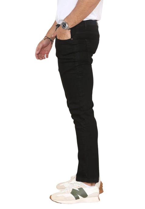 MYT Herenjeans met rechte pijpen, hyperstretch denim in zwart - Image 3