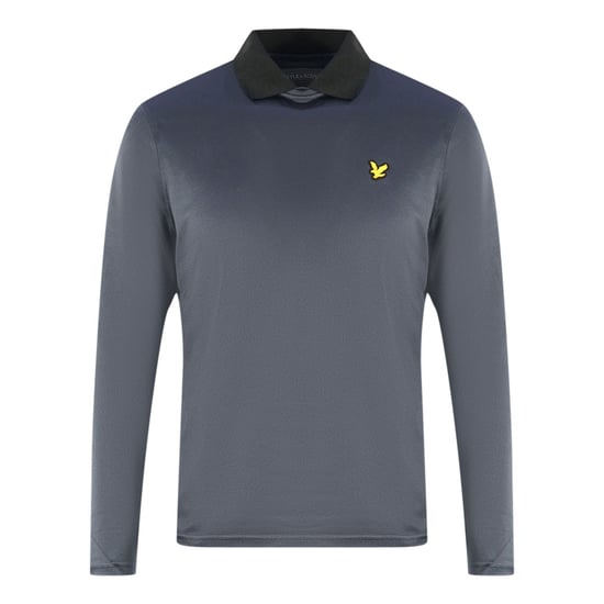 Lyle & Scott Golf Venteech Long Sleeve Dark Grey Polo Shirt - Image 1