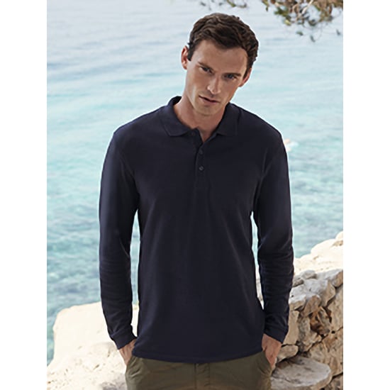 Fruit Of The Loom Mens Premium Long Sleeve Polo Shirt - Image 3