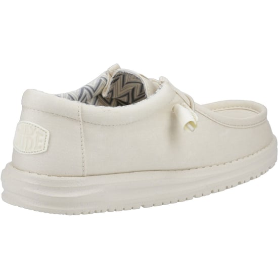HEYDUDE Wally Canvas 100% Katoenen Heren Bootschoenen In Steenwit - Image 2