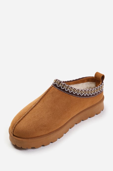 Wheres That From Womens 'Oak' Aztec Detail Faux Fur Lining Mini Boots