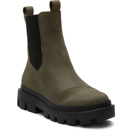 TOMS Rowan läder dam Olive stövlar - Image 1