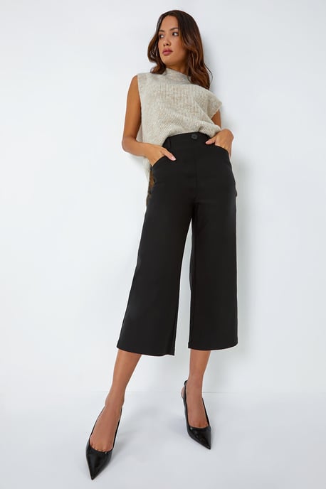 Cropped Stretch Culotte