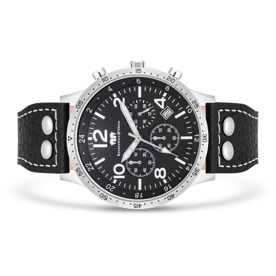Rhodenwald   Söhne Male Genuine leather Watch 43,8 mm