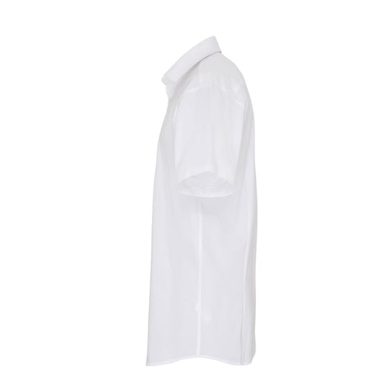 Premier Heren Poplin Stretch Overhemd met Korte Mouwen (Wit) - Image 3