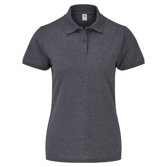 Fruit Of The Loom Vrouwen Dames-Fit 65/35 Poloshirt Korte Mouwen (Donker Heather) - Image 1