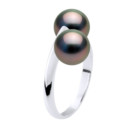 Ring Jij & Ik - 2 Echte Gecultiveerde Tahiti Parel Rond 8-9 mm - Image 1