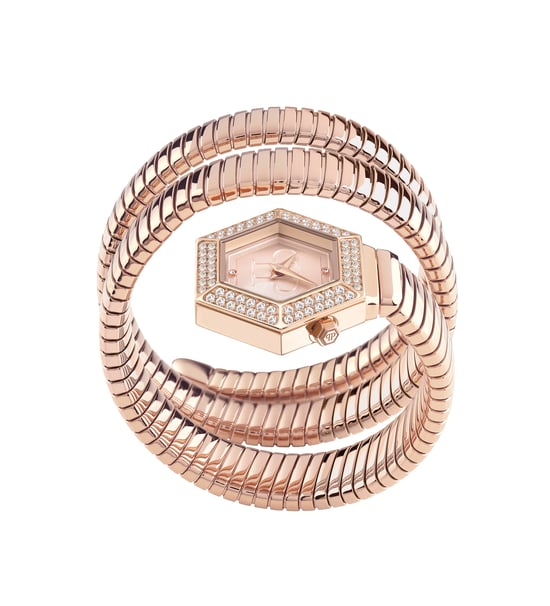 Philipp Plein $nake Hexagon Women's Rose Gold Watch PWZAA0523