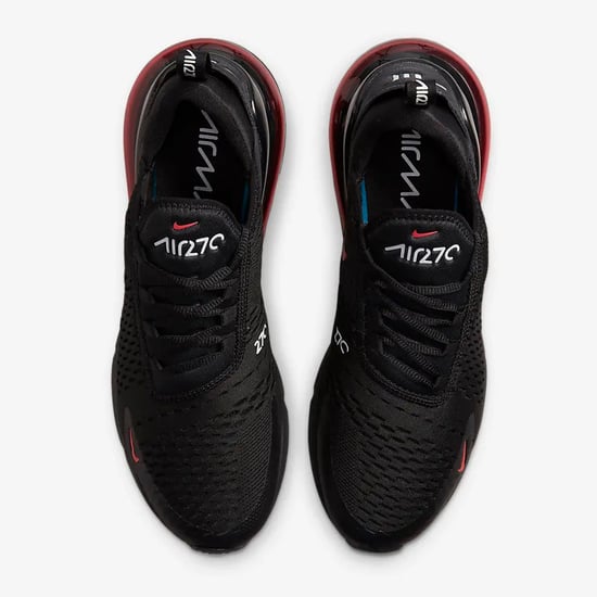 Nike Air Max 270 Trainers, Black/White/University Red - Image 5