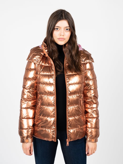 Guess Jacket Bomber jacket Woman's Gold - Image 3