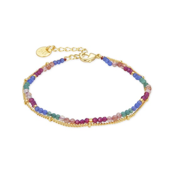 Armband Luxenter Aiel Flerfärgad kristall med avslut i 18K gulguld - Image 1
