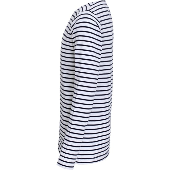 Asquith & Fox Mens Mariniere Coastal Long Sleeve T-Shirt (White/Navy) - Image 3