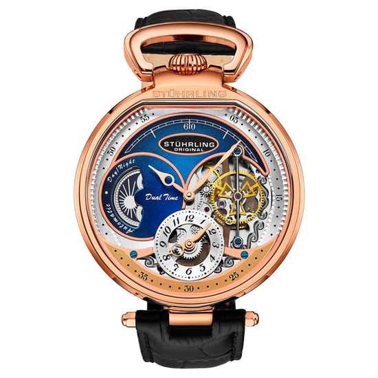 Rose Gold Modena Dual Time Automatic 46mm Skeleton - Image 1