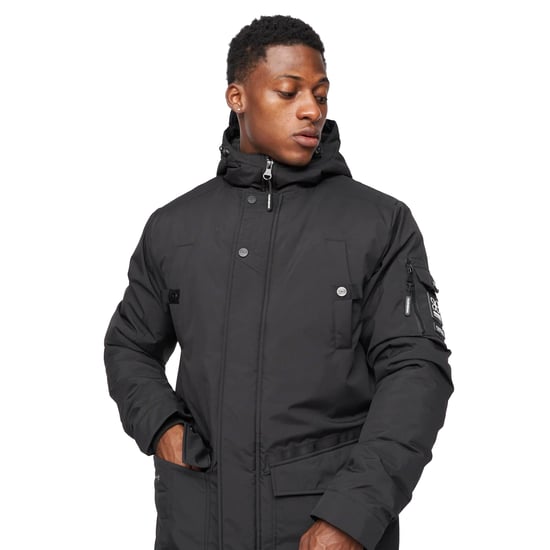 Crosshatch Mens Legender Parka (Black) - Image 1