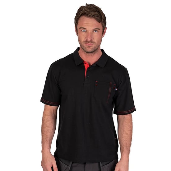 Lee Cooper Heren Piqué Polo Shirt (Zwart) - Image 5