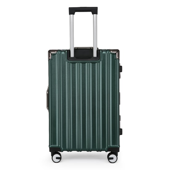 Hardshell Green Suitcase Set Robust 8 Wheel Luggage Cabin Case Bag