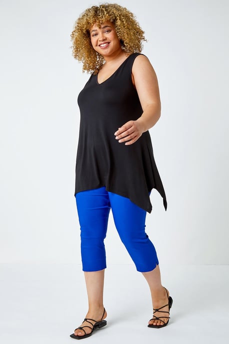 Curve Cross Detail Stretch Vest Top